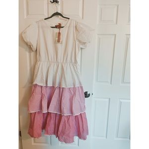 NTW Jessa Kae Pink Tiered Dress